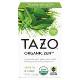Organic Zen Green Tea, Caffeinated Tea with Refreshing Lemongrass & Spearmint, 16 Total Bags